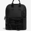 D.Franklin Multi-Pocket Nylon Backpack Black|Damen Rucksäcke|Backpack