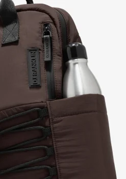 D.Franklin Multi-Pocket Nylon Backpack Brown|Damen Rucksäcke|Backpack