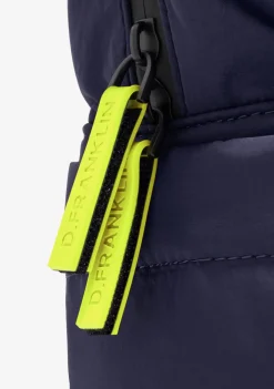 D.Franklin Multi-Pocket Nylon Backpack Navy + Custom Set Lime|Damen Rucksäcke|Backpack