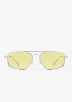 D.Franklin Muni LA Silver / Yellow|Damen Pilotenbrillen|Polarisierte Sonnenbrillen