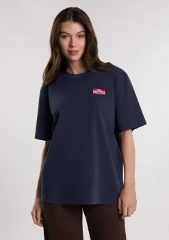 D.Franklin My Name Is Patch T-Shirt Navy|Damen T-Shirts|T-Shirts
