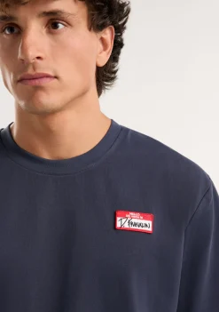 D.Franklin My Name Is Patch T-Shirt Navy|Damen T-Shirts|T-Shirts