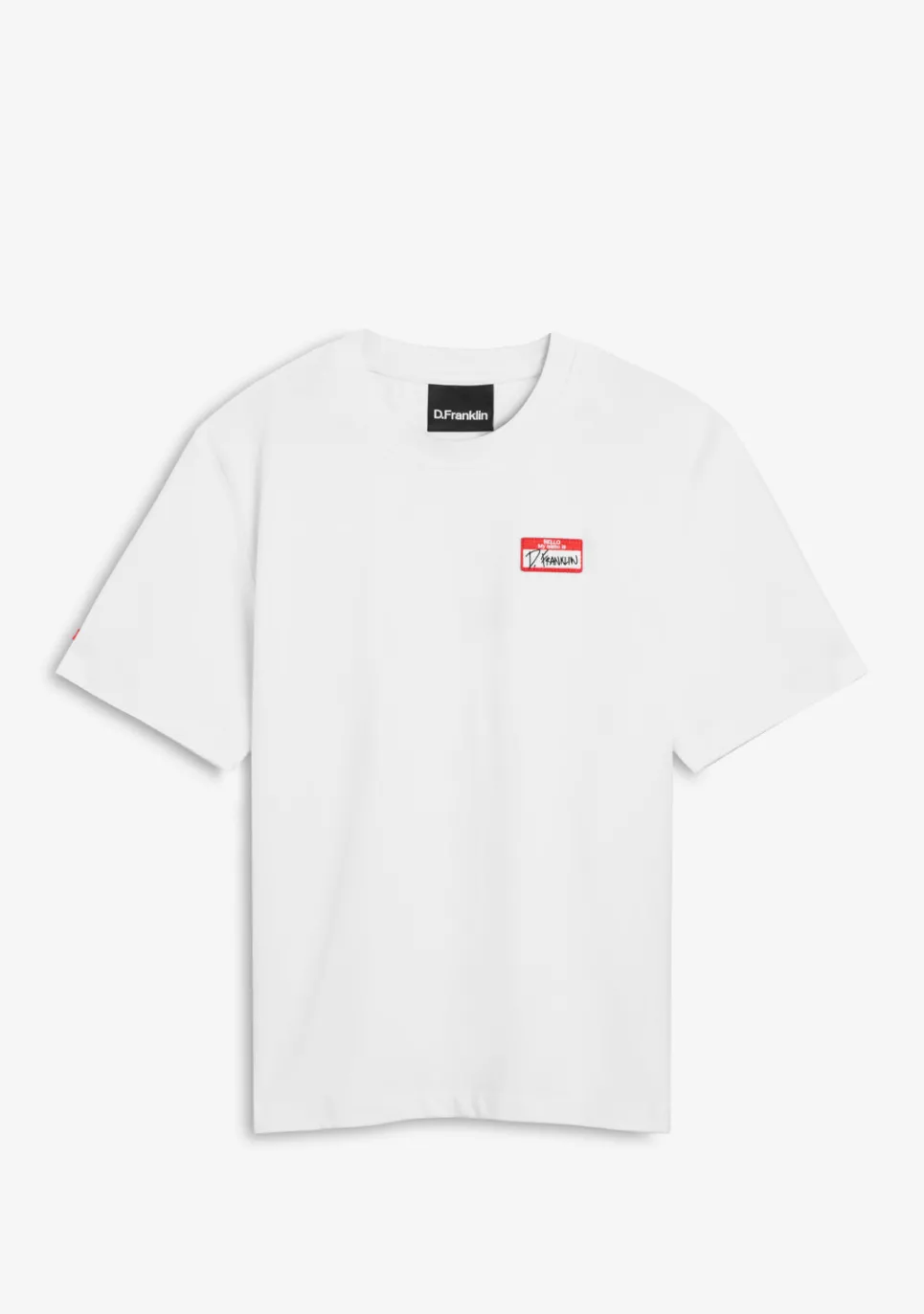 D.Franklin My Name Is Patch T-Shirt White|Damen T-Shirts|T-Shirts