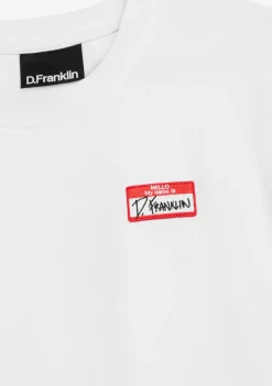 D.Franklin My Name Is Patch T-Shirt White|Damen T-Shirts|T-Shirts