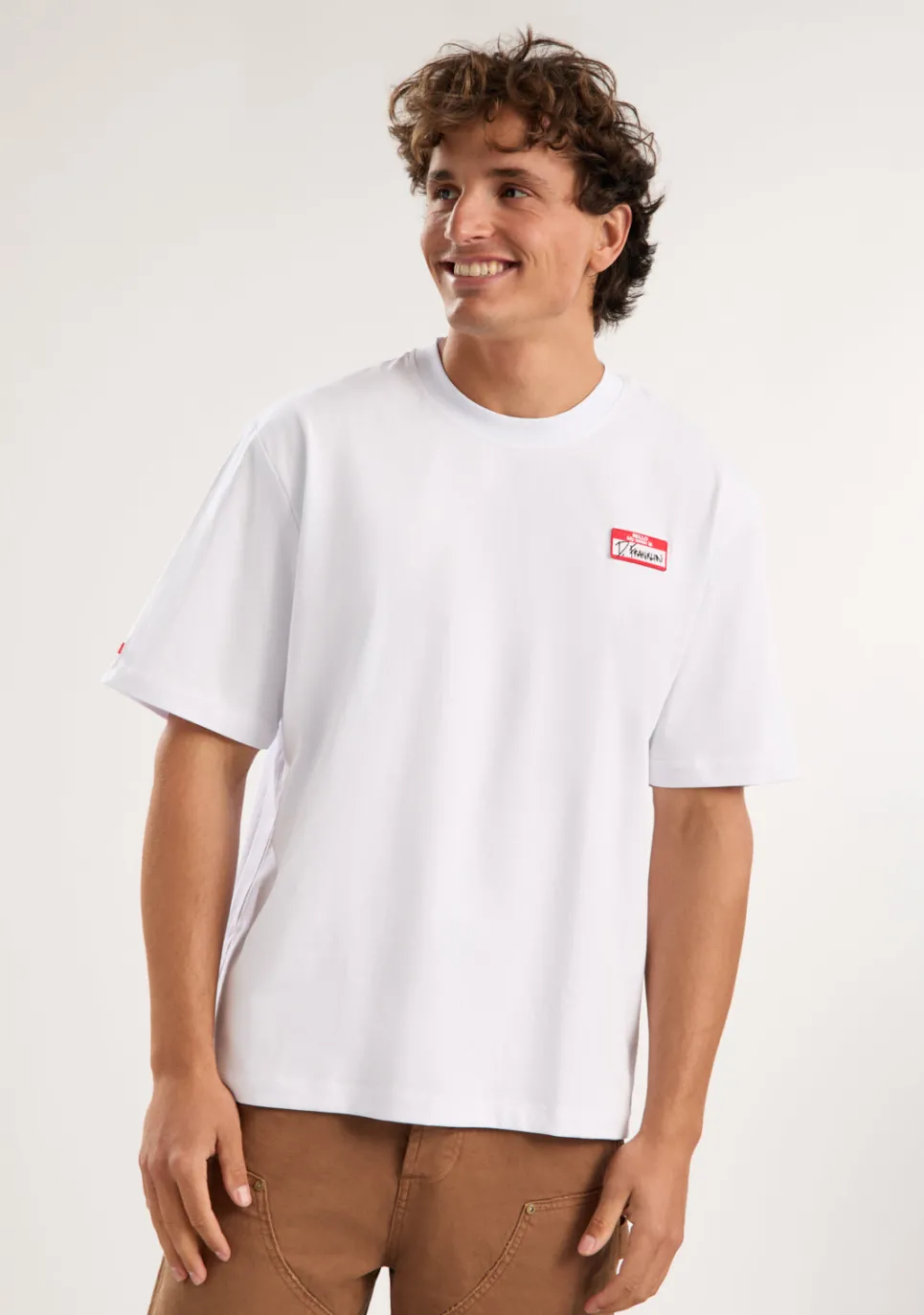 D.Franklin My Name Is Patch T-Shirt White|Damen T-Shirts|T-Shirts