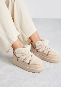 D.Franklin Nordic Trk Fur Low Beige|Damen Stiefel