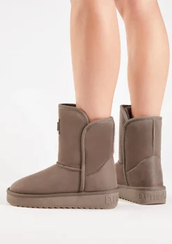 D.Franklin Nordic Basic Taupe|Damen Australische Stiefel|Stiefel