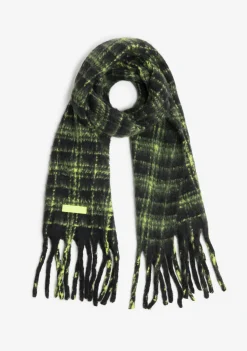 D.Franklin Nordic Bomb Plaid Scarf Black|Damen Mützen, Schals Und Handschuhe