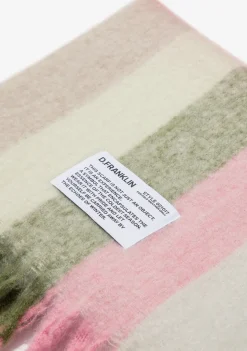 D.Franklin Nordic Bomb Plaid Scarf Green/ Coral|Damen Mützen, Schals Und Handschuhe