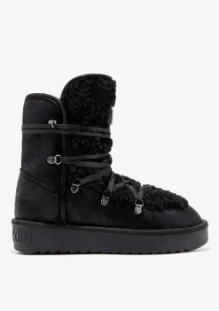 D.Franklin Nordic Fur Black|Damen Stiefel