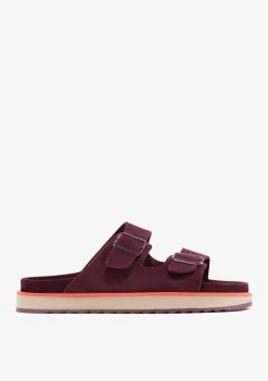 D.Franklin Nordic Sandal Buckle Burgundy|Damen Sandalen