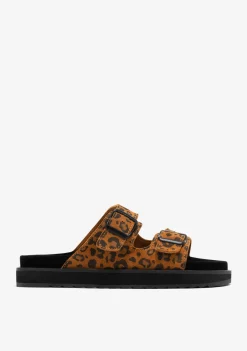 D.Franklin Nordic Sandal Buckle Leopard|Damen Sandalen