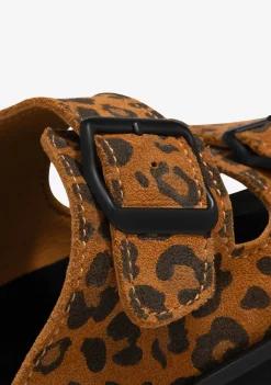 D.Franklin Nordic Sandal Buckle Leopard|Damen Sandalen