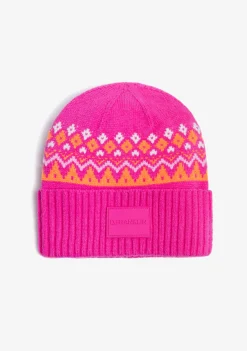D.Franklin Nordic TRK Fair Isle Beanie Fuchsia|Damen Mützen, Schals Und Handschuhe