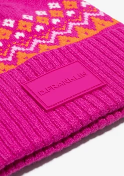 D.Franklin Nordic TRK Fair Isle Beanie Fuchsia|Damen Mützen, Schals Und Handschuhe