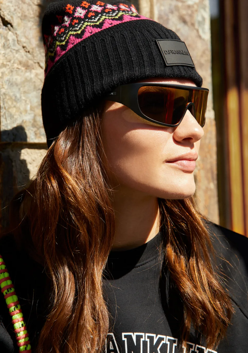 D.Franklin Nordic TRK Fair Isle Beanie Charcoal|Damen Mützen, Schals Und Handschuhe