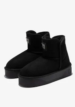 D.Franklin Nordic V.2 Basic Low Black|Damen Plattform-Stiefel|Stiefel