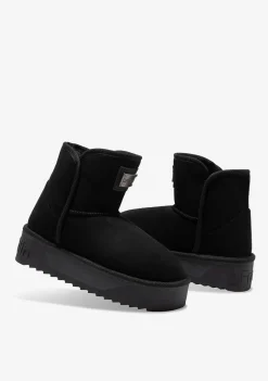 D.Franklin Nordic V.2 Basic Low Black|Damen Plattform-Stiefel|Stiefel
