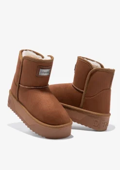 D.Franklin Nordic V.2 Basic Low Tan|Damen Plattform-Stiefel|Stiefel