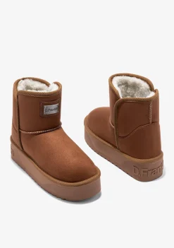 D.Franklin Nordic V.2 Basic Low Tan|Damen Plattform-Stiefel|Stiefel