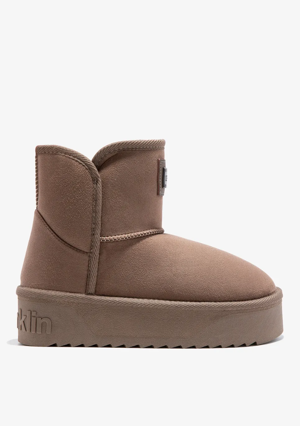 D.Franklin Nordic V.2 Basic Low Taupe|Damen Plattform-Stiefel|Stiefel
