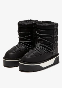 D.Franklin Nordic V.2 Bomb Black|Damen Plattform-Stiefel|Stiefel