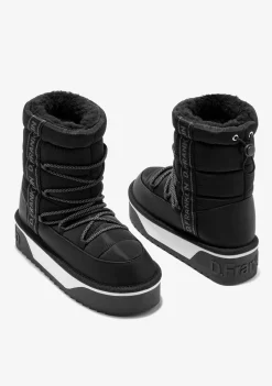 D.Franklin Nordic V.2 Bomb Black|Damen Plattform-Stiefel|Stiefel