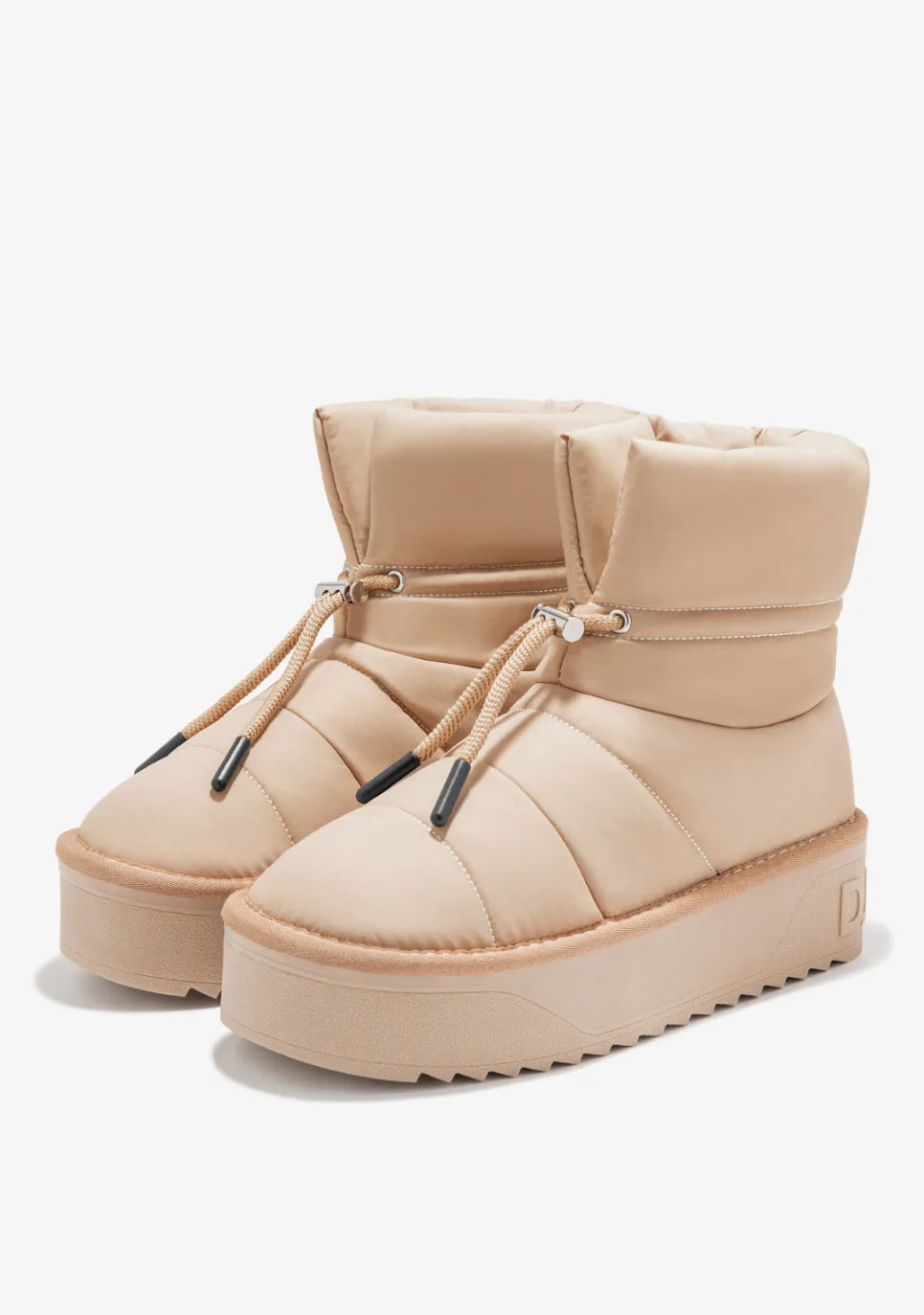 D.Franklin Nordic V.2 Low Total Beige|Damen Plattform-Stiefel|Australische Stiefel