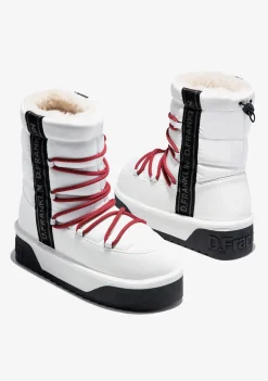 D.Franklin Nordic V.2 Shiny Bomb White|Damen Plattform-Stiefel|Stiefel