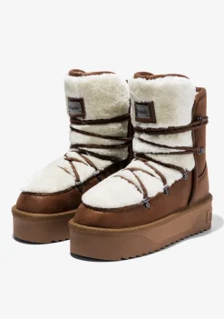 D.Franklin Nordic V.2 Trk Camel|Damen Plattform-Stiefel|Stiefel