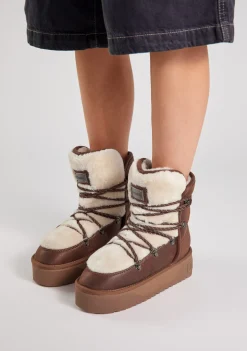 D.Franklin Nordic V.2 Trk Camel|Damen Plattform-Stiefel|Stiefel