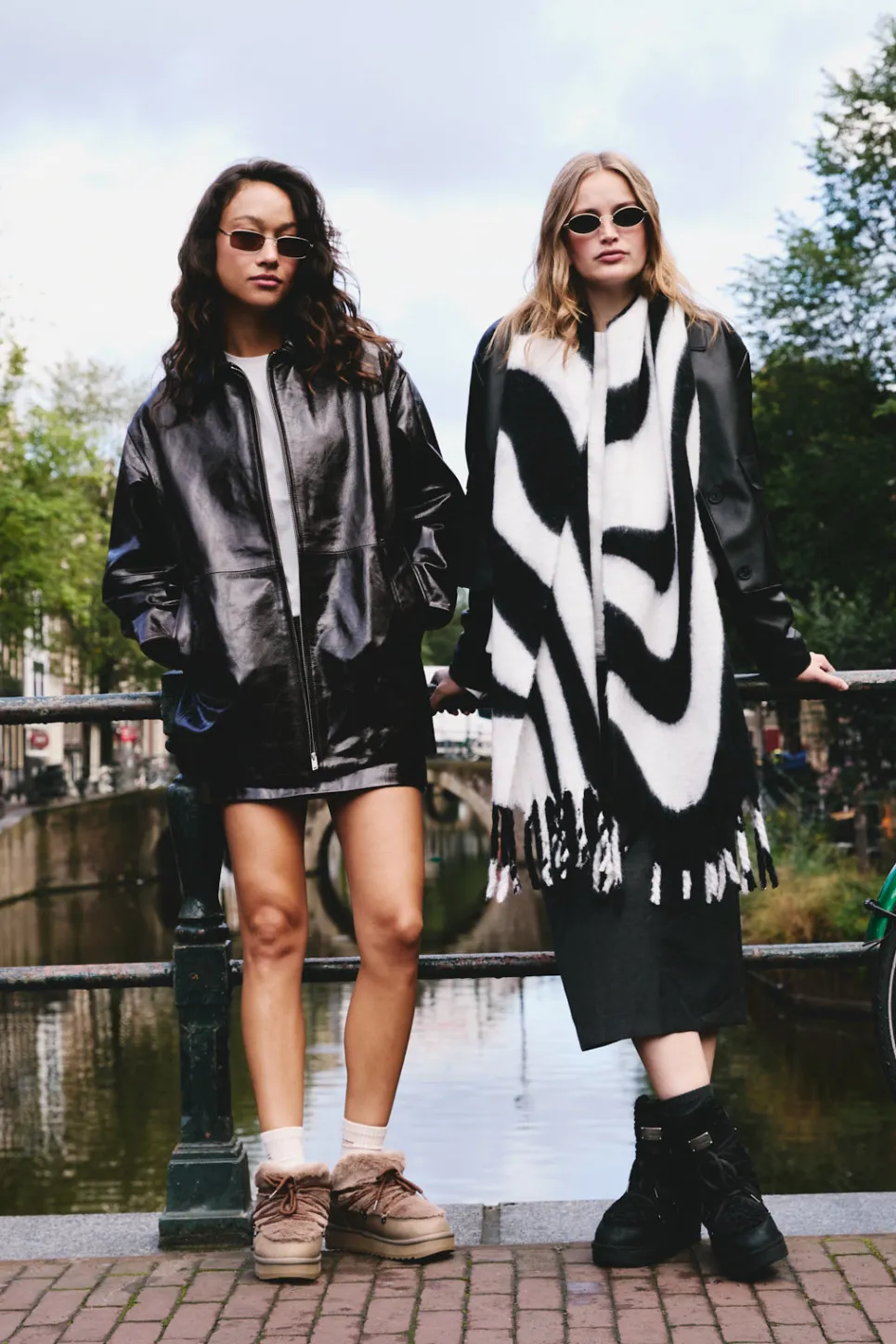 D.Franklin Nordic Zebra Scarf Black|Damen Mützen, Schals Und Handschuhe