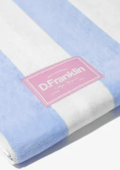 D.Franklin Old Money Jacquard Velour Beach Towel Blue|Damen Handtücher|Handtücher
