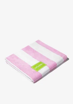 D.Franklin Old Money Jacquard Velour Beach Towel Pink|Damen Handtücher|Handtücher