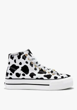 D.Franklin One Way Cow|Damen Plattform-Sneakers|Sneakers