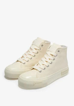 D.Franklin One Way High Classic Beige|Damen Plattform-Sneakers|Sneakers