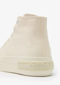 D.Franklin One Way High Classic Beige|Damen Plattform-Sneakers|Sneakers
