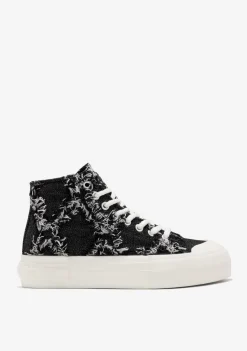 D.Franklin One Way High Denim Black|Damen Plattform-Sneakers|Sneakers