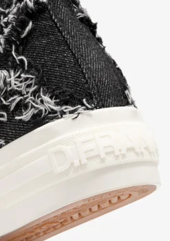 D.Franklin One Way High Denim Black|Damen Plattform-Sneakers|Sneakers