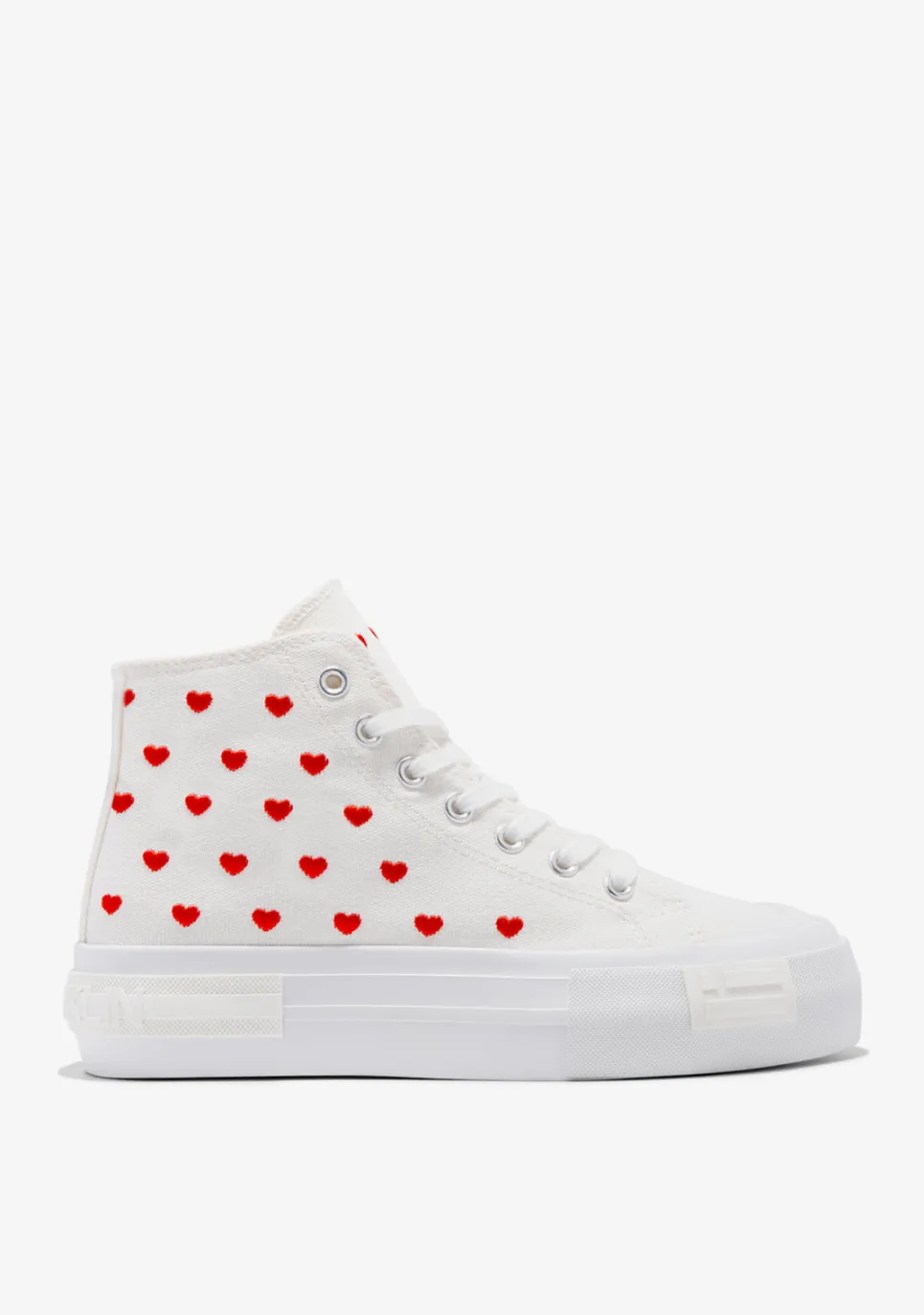 D.Franklin One Way High From Heart White|Damen Plattform-Sneakers|Sneakers