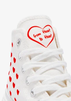 D.Franklin One Way High From Heart White|Damen Plattform-Sneakers|Sneakers