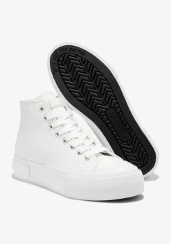 D.Franklin One Way High Full White|Damen Plattform-Sneakers|Sneakers