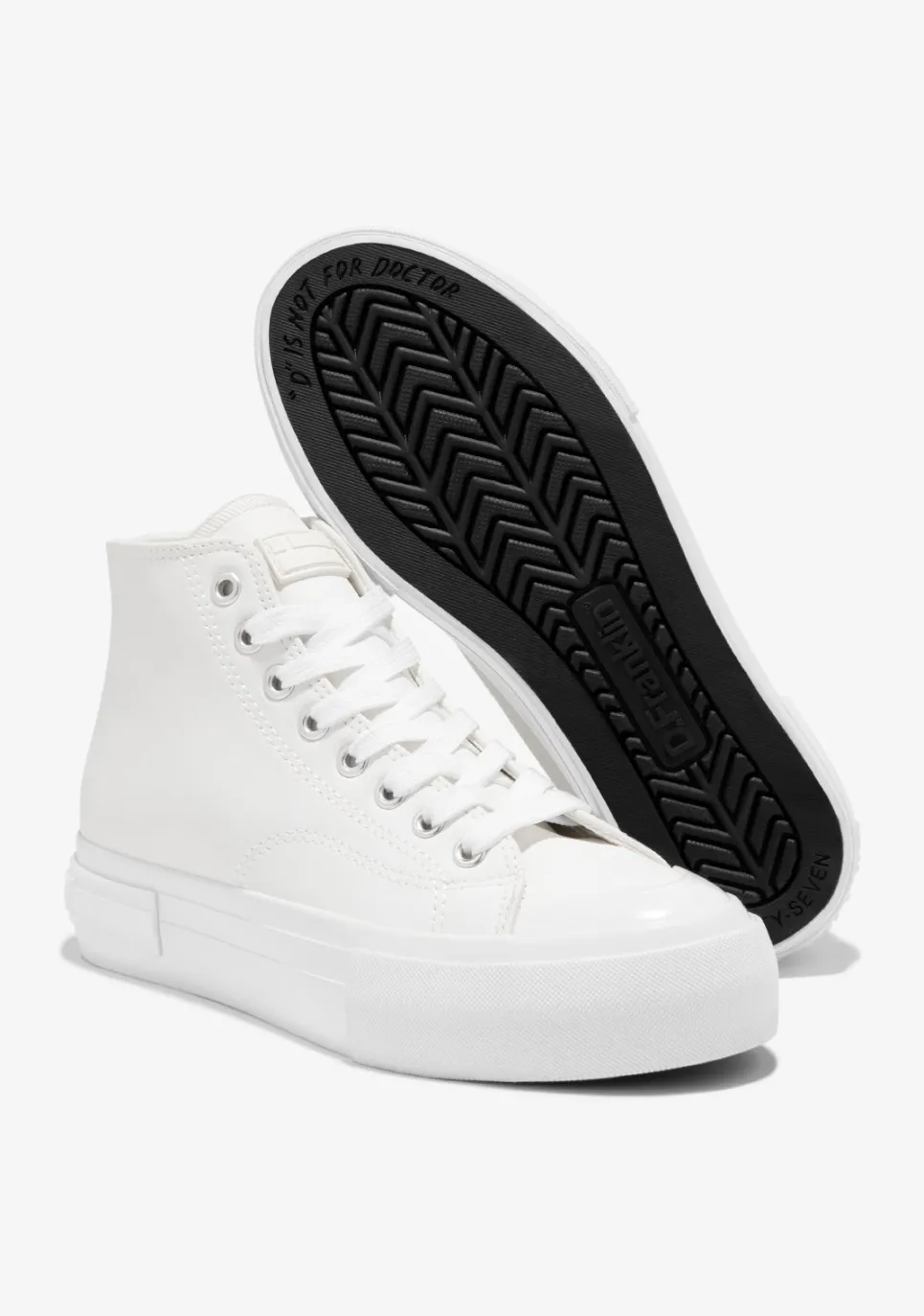 D.Franklin One Way High Full White|Damen Plattform-Sneakers|Sneakers