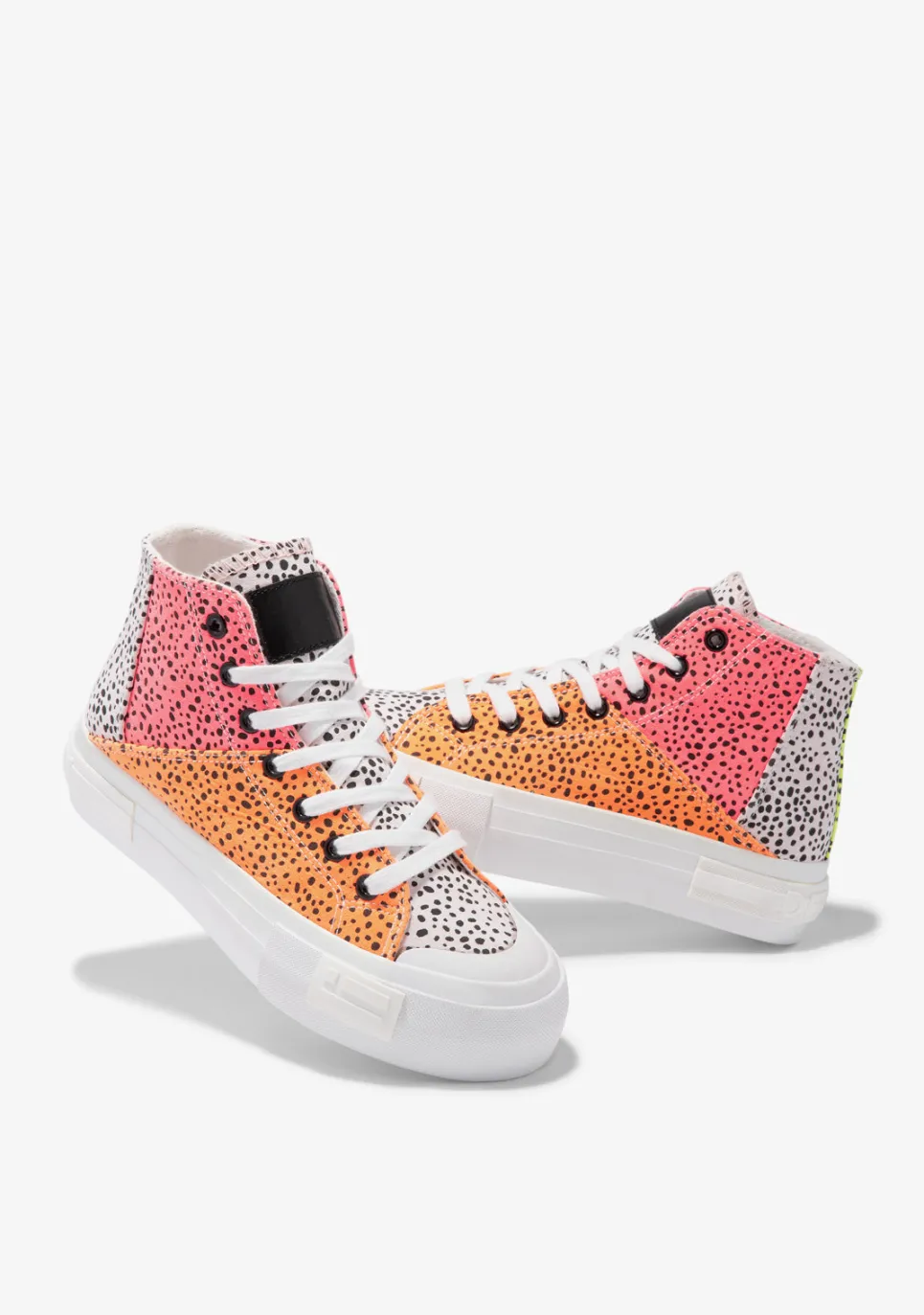 D.Franklin One Way High Patch Multicolor|Damen Plattform-Sneakers|Sneakers