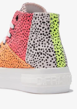 D.Franklin One Way High Patch Multicolor|Damen Plattform-Sneakers|Sneakers