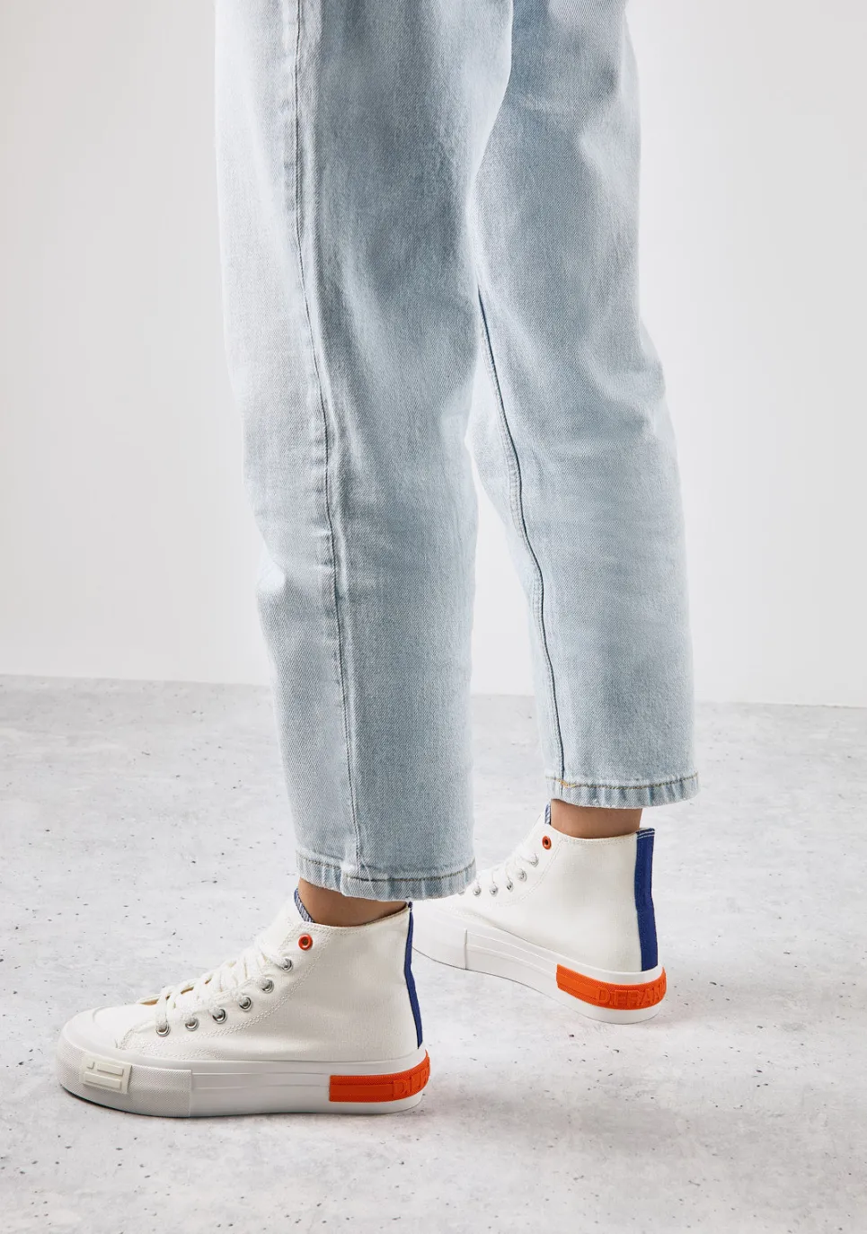 D.Franklin One Way High Summer Club White|Damen Plattform-Sneakers|Sneakers