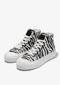 D.Franklin One Way High Zebra Edition|Damen Plattform-Sneakers|Sneakers