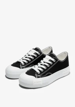 D.Franklin One Way Low Classic Black|Damen Plattform-Sneakers|Sneakers