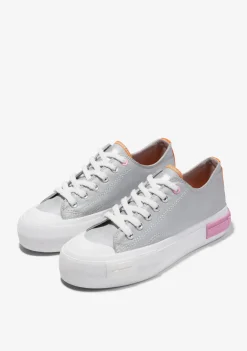 D.Franklin One Way Low Summer Club Silver|Damen Plattform-Sneakers|Sneakers