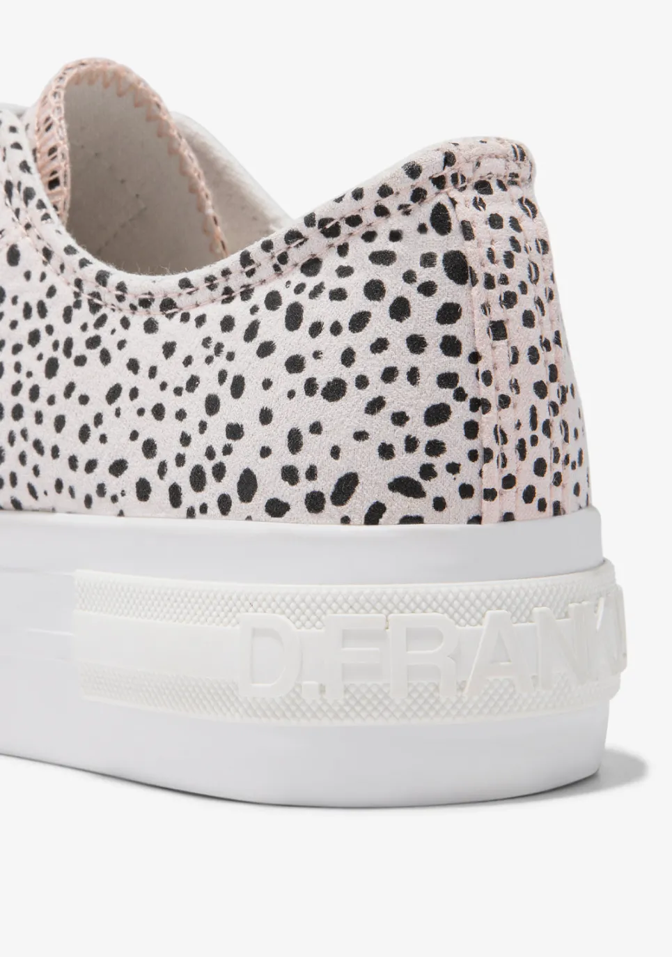 D.Franklin One Way Low White / Black Dots|Damen Plattform-Sneakers|Sneakers